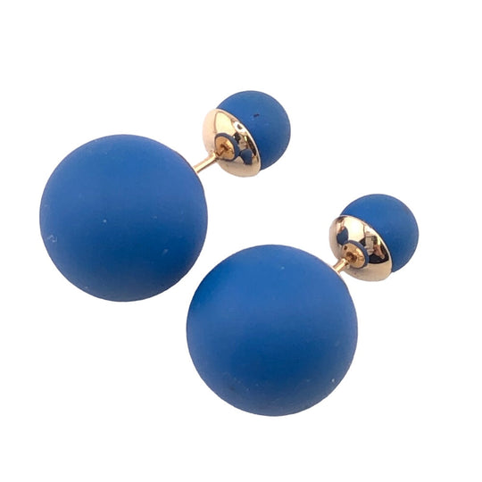 Christian Dior Pierce Gold Plated blue Dior Tribales rubber Tribal Women Used Authentic