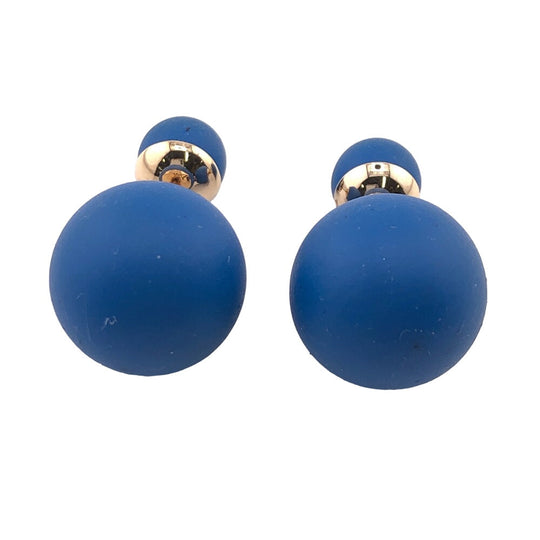 Christian Dior Pierce Gold Plated blue Dior Tribales rubber Tribal Women Used Authentic