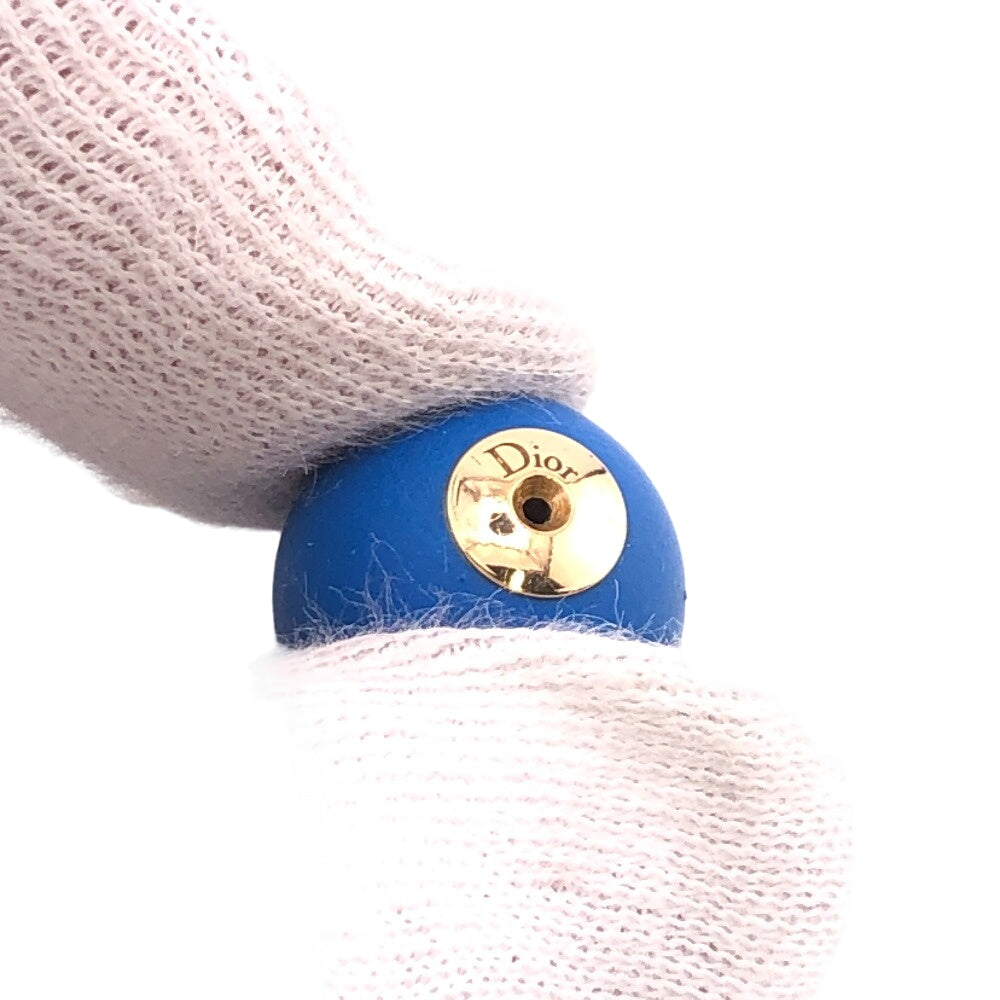 Christian Dior Pierce Gold Plated blue Dior Tribales rubber Tribal Women Used Authentic
