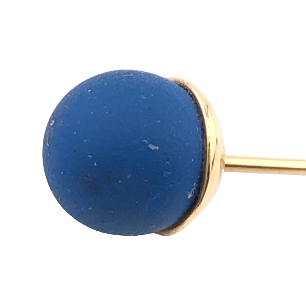 Christian Dior Pierce Gold Plated blue Dior Tribales rubber Tribal Women Used Authentic