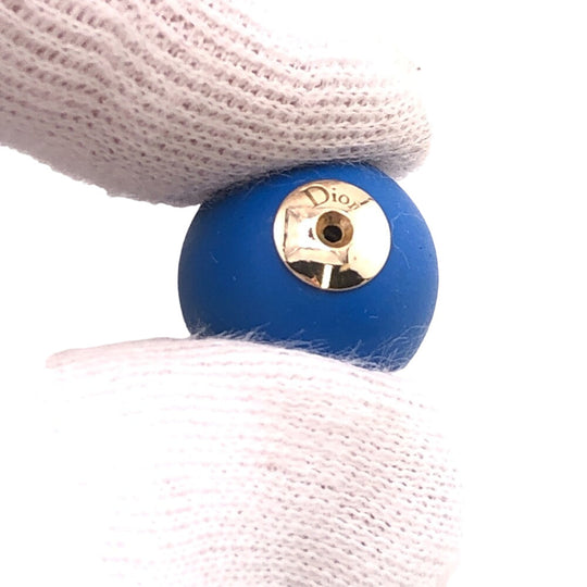 Christian Dior Pierce Gold Plated blue Dior Tribales rubber Tribal Women Used Authentic