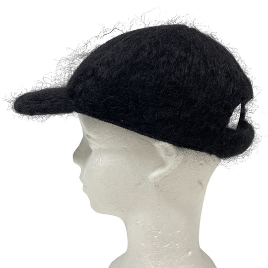 GUCCI cap 729349 wool black Baseball cap Double G Women(Unisex) L 58cm Used Authentic