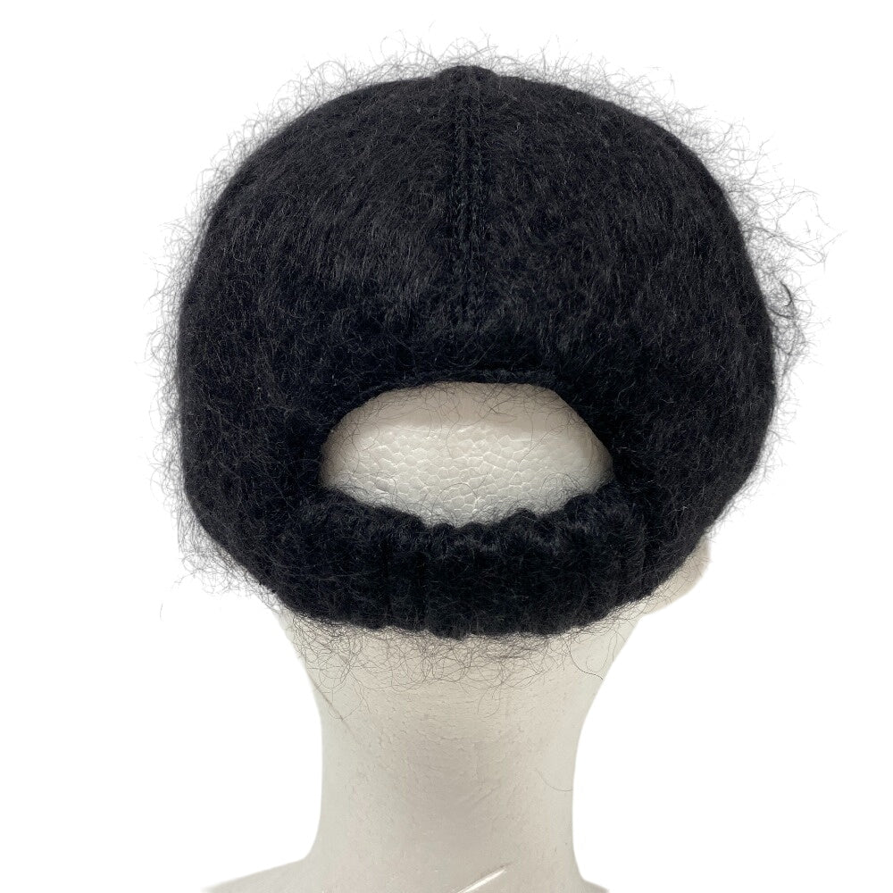 GUCCI cap 729349 wool black Baseball cap Double G Women(Unisex) L 58cm Used Authentic