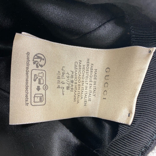 GUCCI cap 729349 wool black Baseball cap Double G Women(Unisex) L 58cm Used Authentic