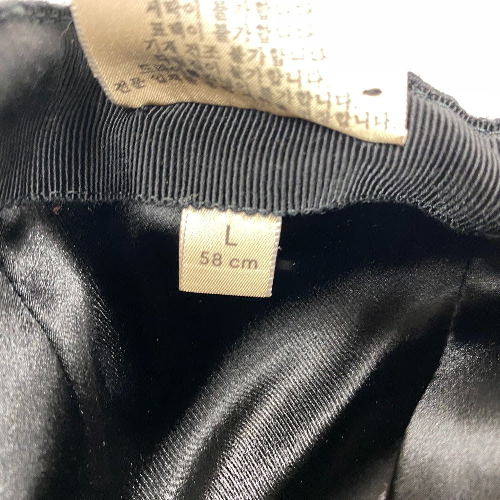 GUCCI cap 729349 wool black Baseball cap Double G Women(Unisex) L 58cm Used Authentic