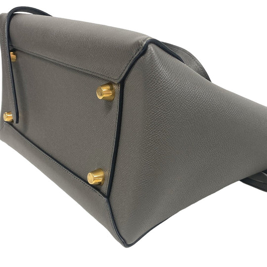 CELINE Handbag leather gray 2WAY Belt bag mini Women Used Authentic