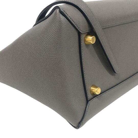 CELINE Handbag leather gray 2WAY Belt bag mini Women Used Authentic