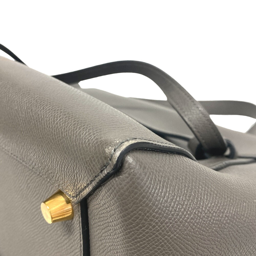 CELINE Handbag leather gray 2WAY Belt bag mini Women Used Authentic