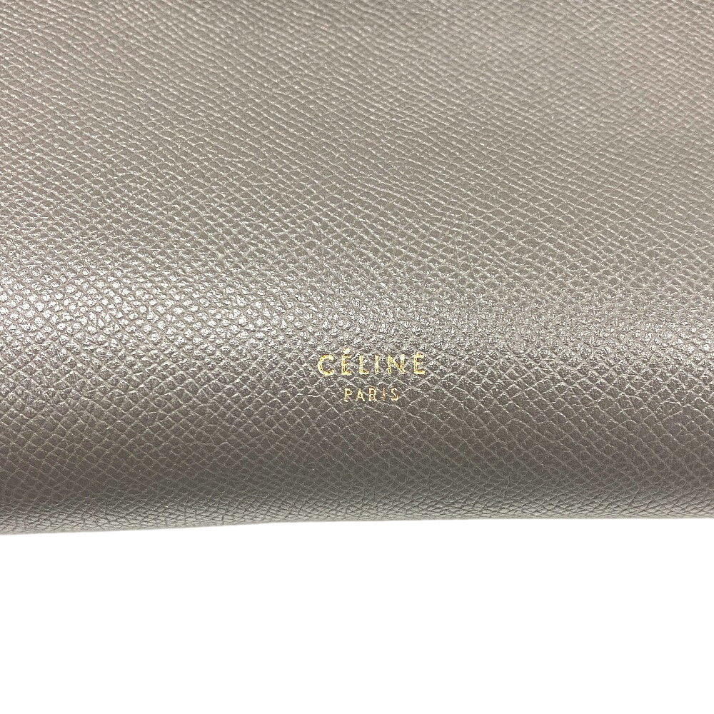 CELINE Handbag leather gray 2WAY Belt bag mini Women Used Authentic