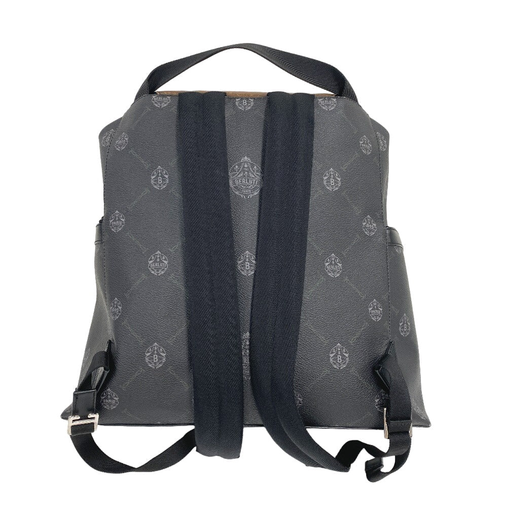 Berluti Backpack PVC, Leather black Hiker mens Used Authentic