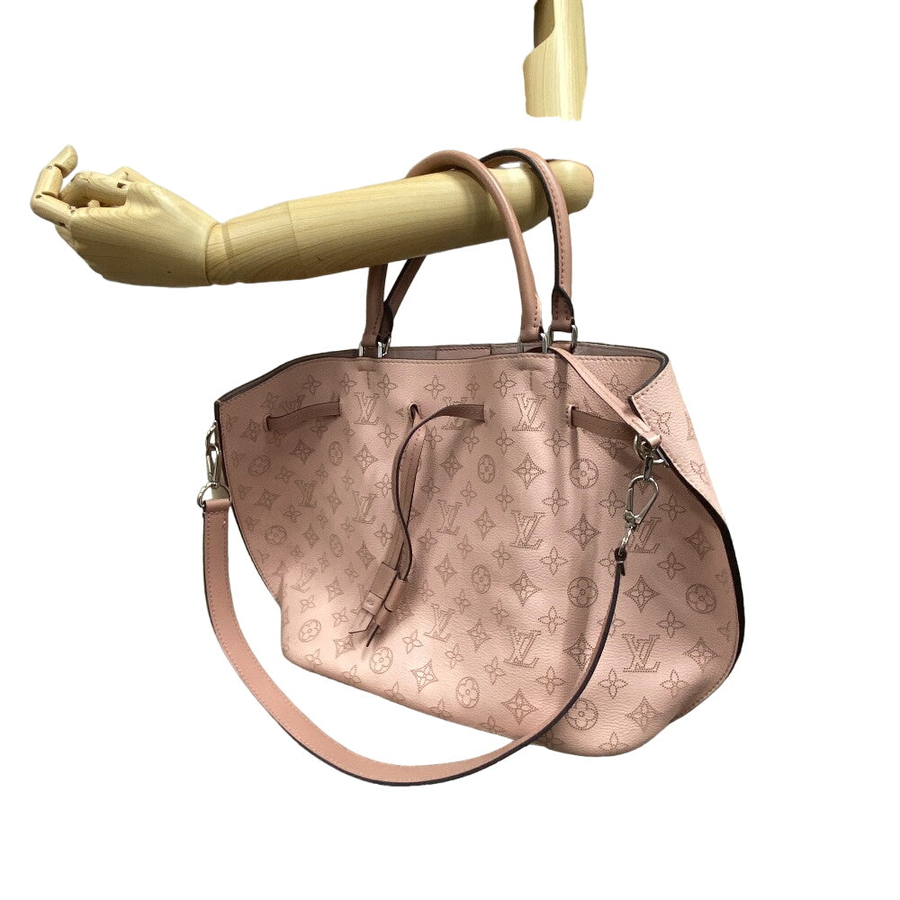 LOUIS VUITTON Handbag M54401 leather pink Mahina Giroratta Women Used Authentic