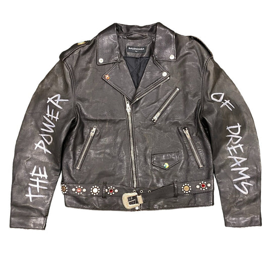 BALENCIAGA tailored jacket Leather, Polyester black 44 mens 44 Used Authentic