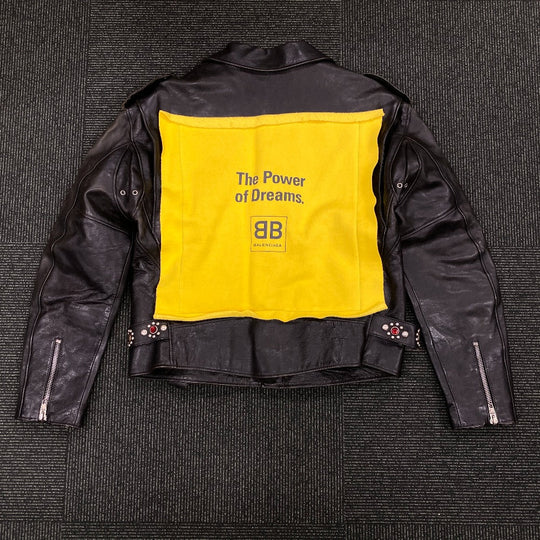 BALENCIAGA tailored jacket Leather, Polyester black 44 mens 44 Used Authentic