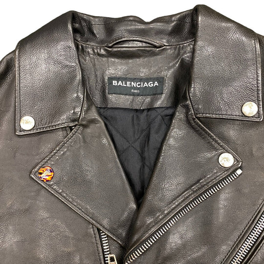 BALENCIAGA tailored jacket Leather, Polyester black 44 mens 44 Used Authentic