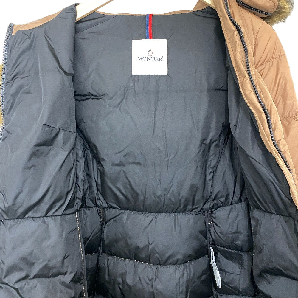 MONCLER Down jacket Nylon beige 21 years 00 BOUCAGE Women TG00 Used Authentic