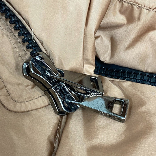 MONCLER Down jacket Nylon beige 21 years 00 BOUCAGE Women TG00 Used Authentic