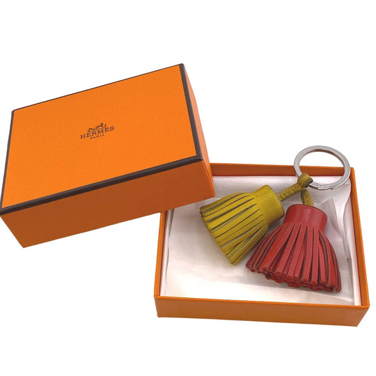 HERMES charm leather Red Carmen Unodos Anyo Miro Women Used Authentic
