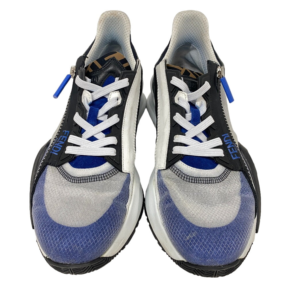 FENDI sneakers Fabric, Leather black flow 9