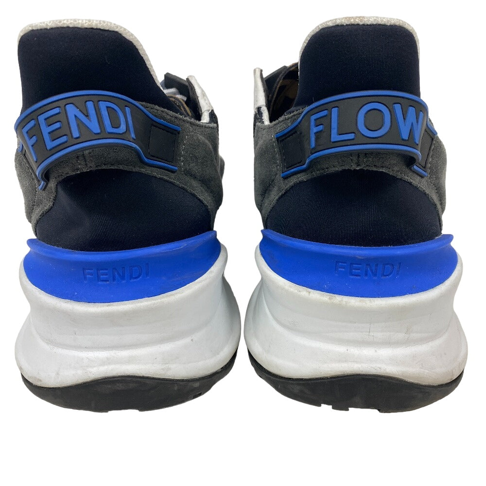 FENDI sneakers Fabric, Leather black flow 9