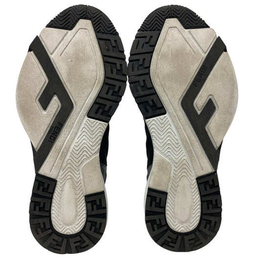 FENDI sneakers Fabric, Leather black flow 9