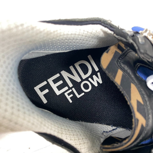FENDI sneakers Fabric, Leather black flow 9