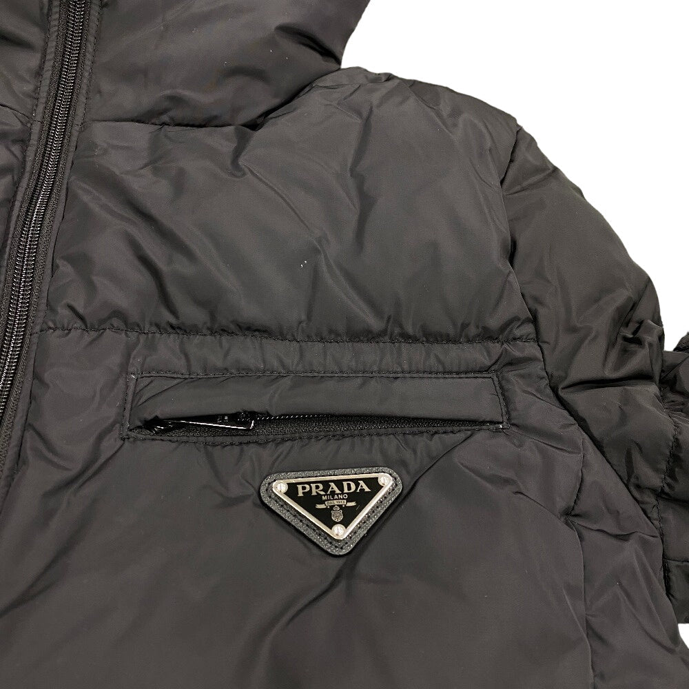PRADA Down jacket 29F430 Nylon black 21 years 38 Triangle logo Women 38 Used Authentic