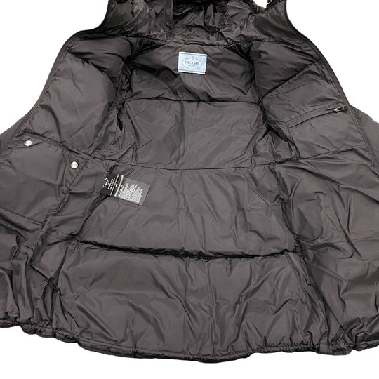 PRADA Down jacket 29F430 Nylon black 21 years 38 Triangle logo Women 38 Used Authentic