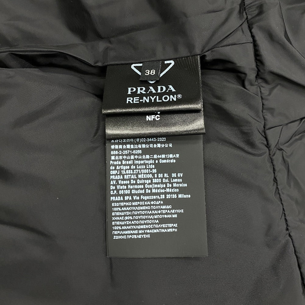 PRADA Down jacket 29F430 Nylon black 21 years 38 Triangle logo Women 38 Used Authentic