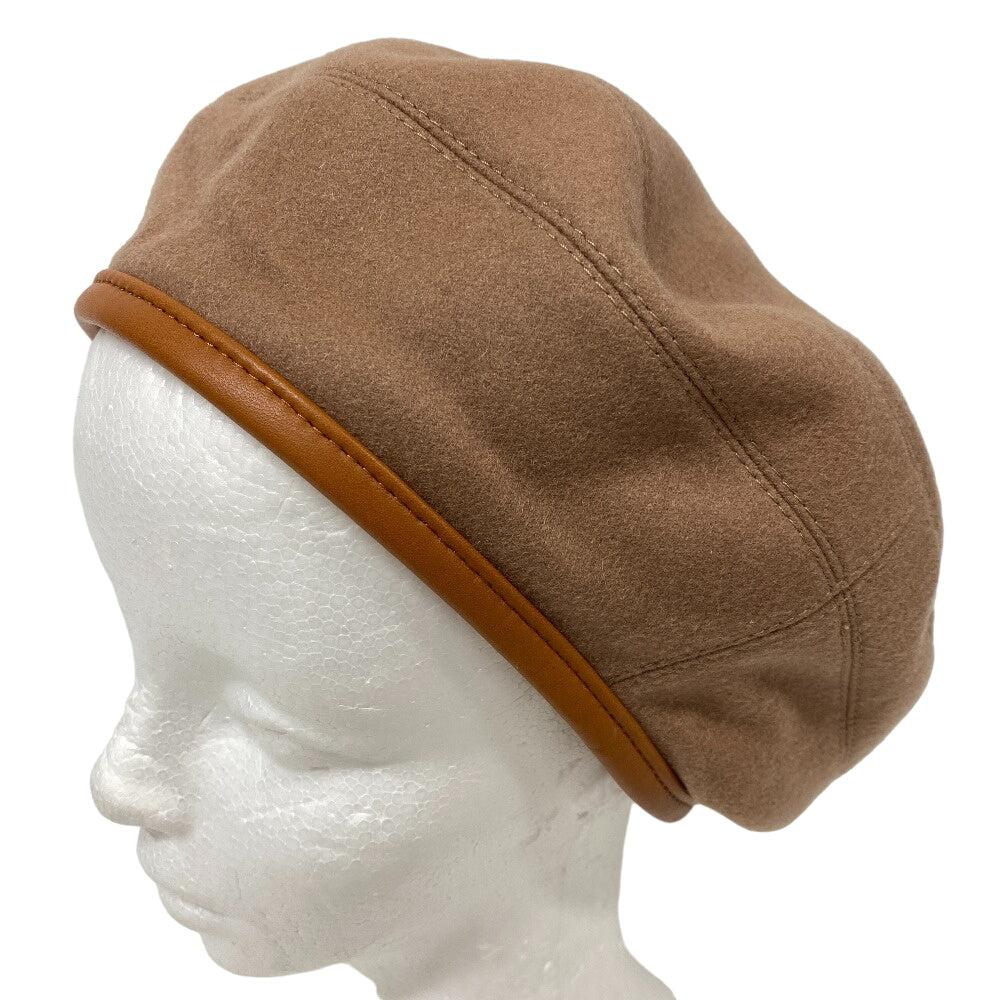 HERMES beret Brown diamond Brown Serie Women(Unisex) 57 Used Authentic