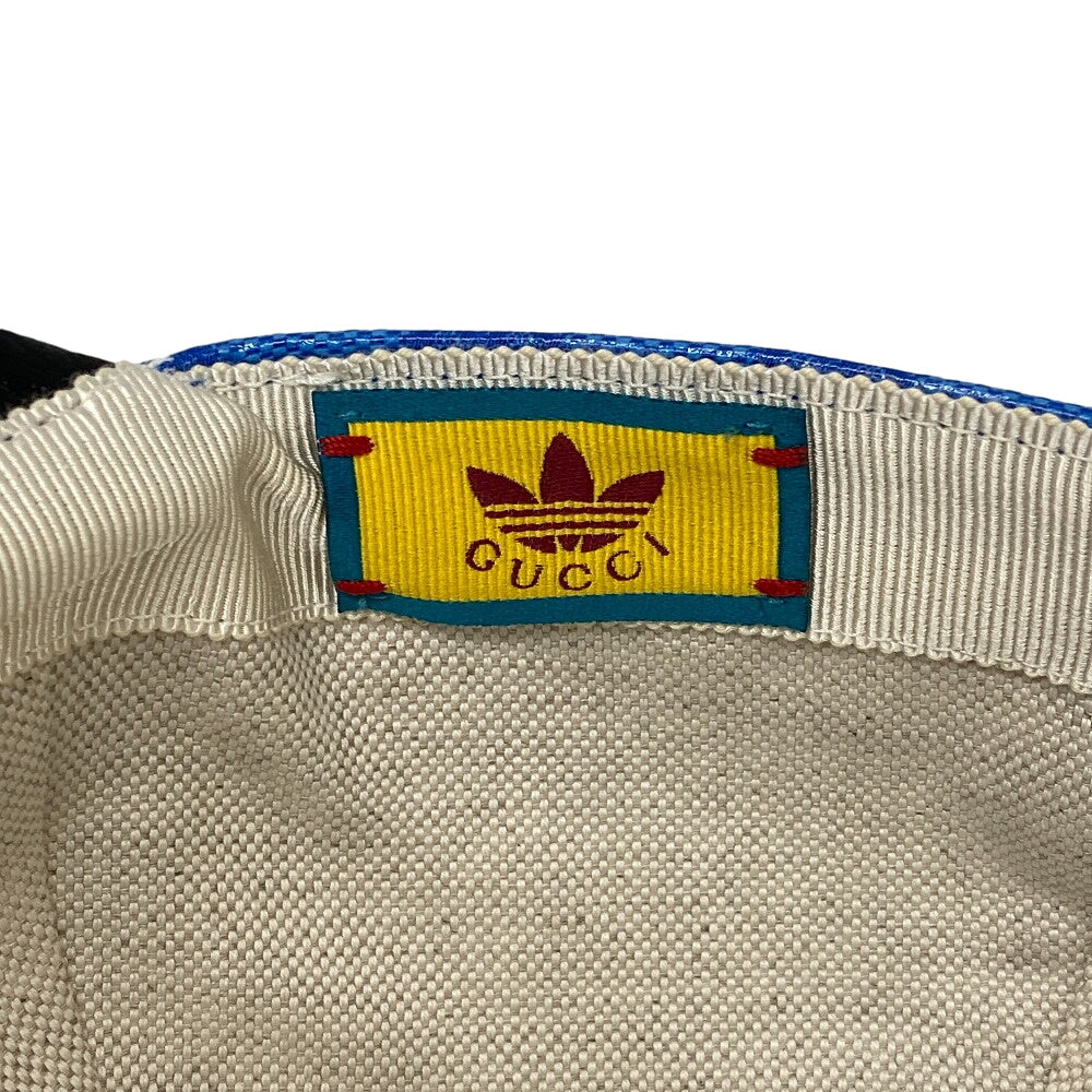 GUCCI cap 724833 4HAUU cotton blue Adidas XL 60 polyamide mens XL 60cm Used Authentic