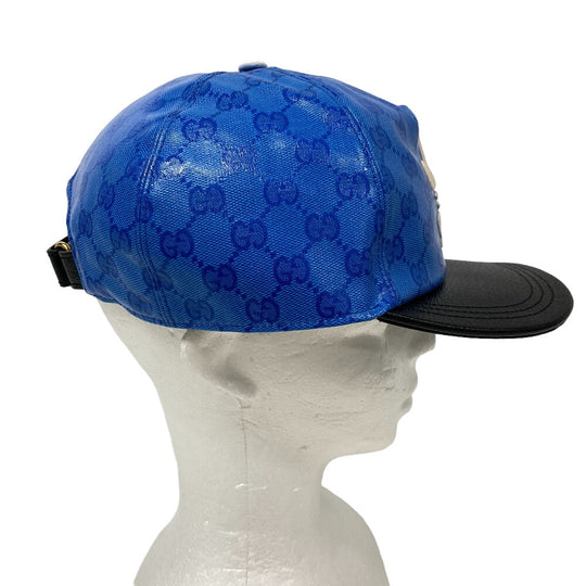GUCCI cap 724833 4HAUU cotton blue Adidas XL 60 polyamide mens XL 60cm Used Authentic