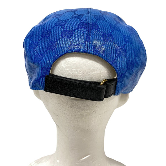 GUCCI cap 724833 4HAUU cotton blue Adidas XL 60 polyamide mens XL 60cm Used Authentic