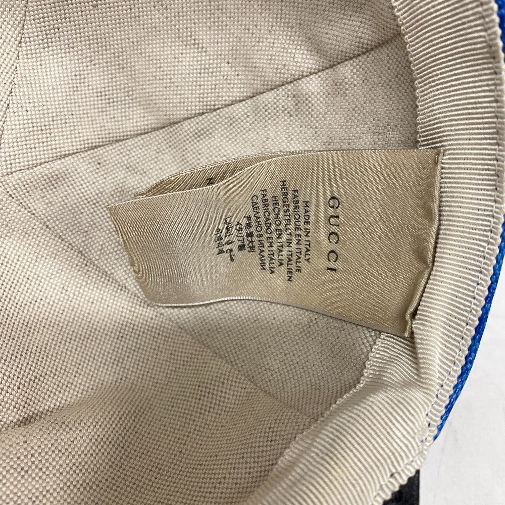 GUCCI cap 724833 4HAUU cotton blue Adidas XL 60 polyamide mens XL 60cm Used Authentic