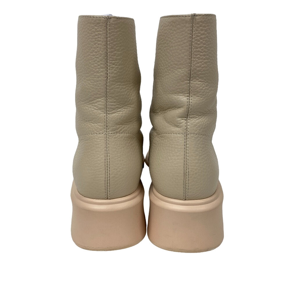 THE ROW boots leather Ivory short boots Front zip Women 36 Used Authentic