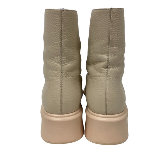 THE ROW boots leather Ivory short boots Front zip Women 36 Used Authentic