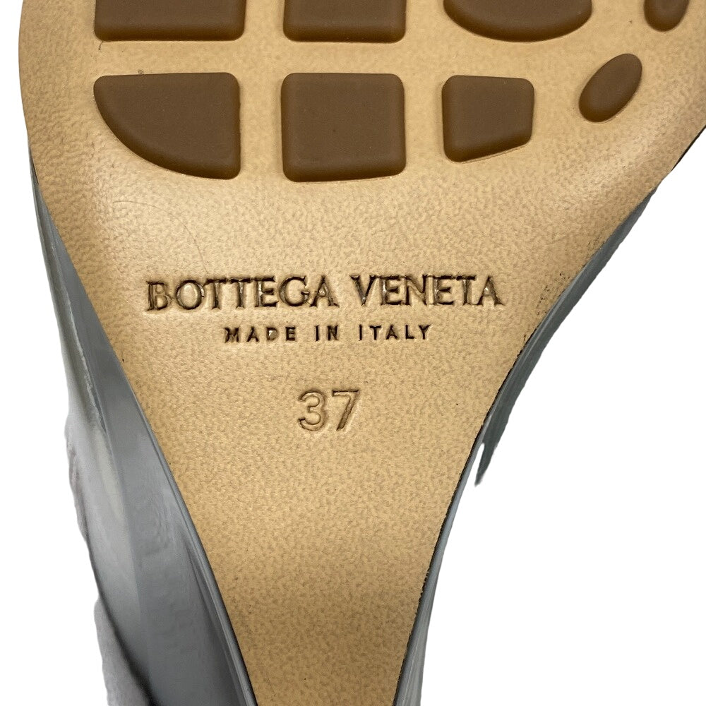 BOTTEGAVENETA Mule Patent leather Silver Wedge heel Laminated leather Rocket Women 37 Used Authentic