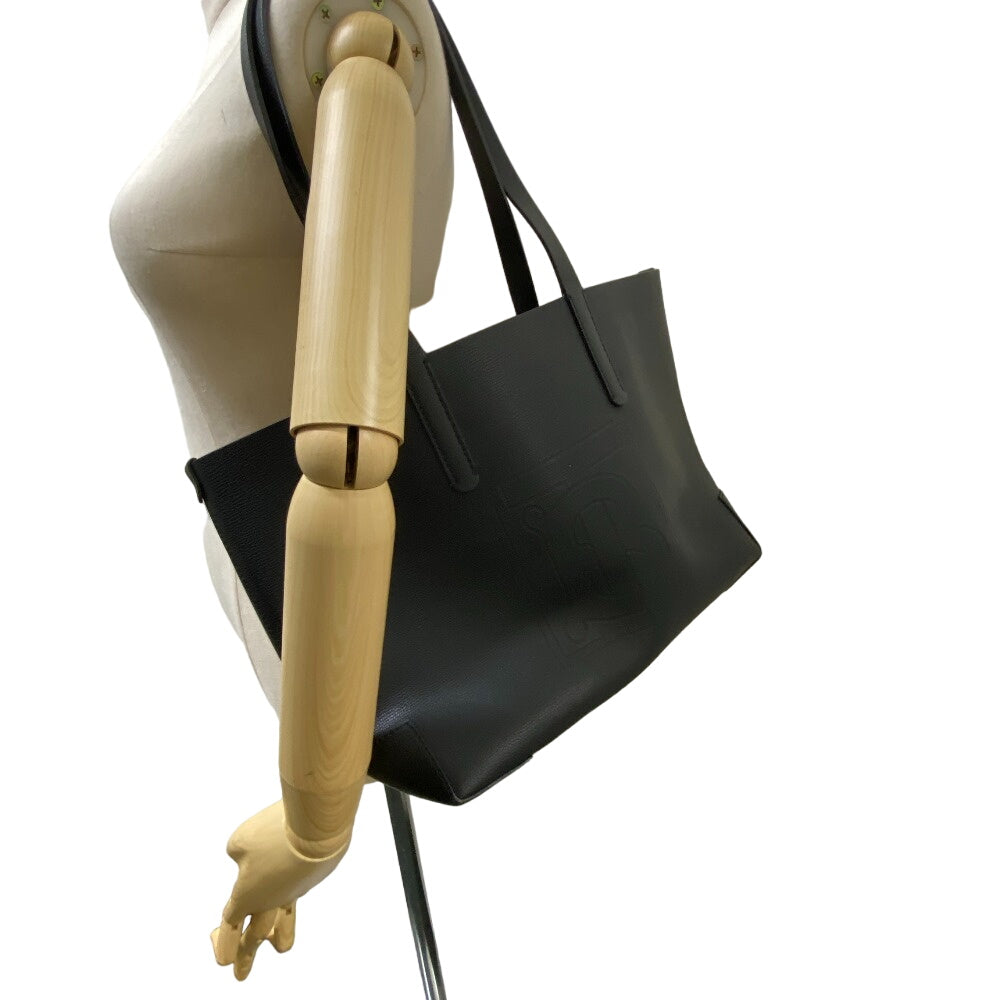 THOMAS BURBERRY Tote Bag PVC, Leather black TB unisex(Unisex) Used Authentic