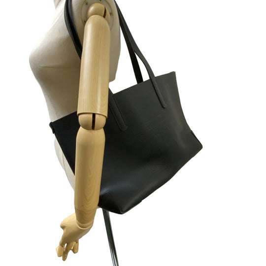 THOMAS BURBERRY Tote Bag PVC, Leather black TB unisex(Unisex) Used Authentic