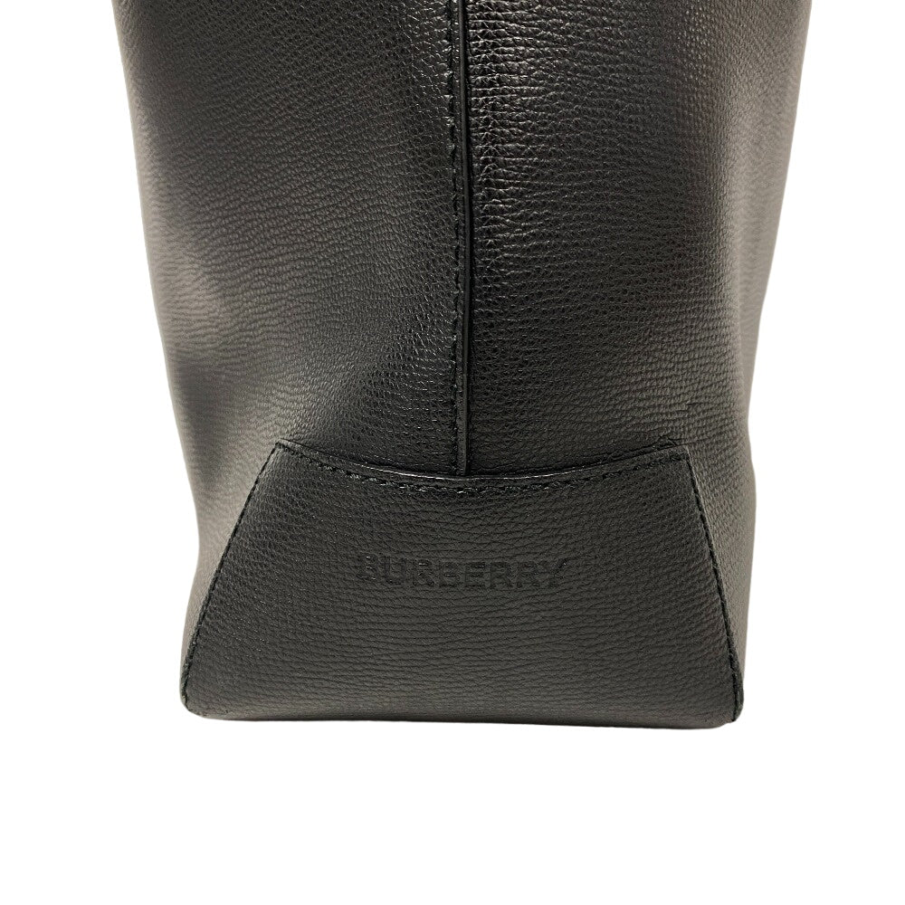 THOMAS BURBERRY Tote Bag PVC, Leather black TB unisex(Unisex) Used Authentic
