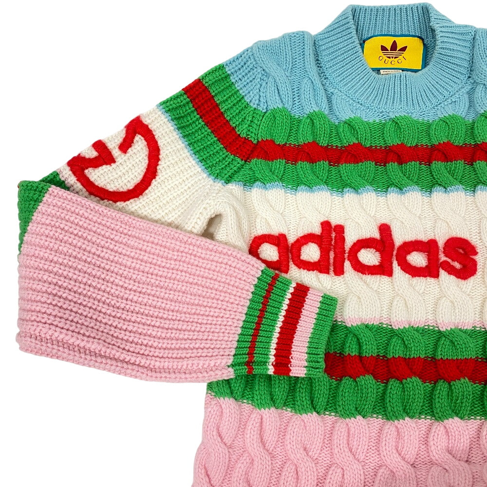 GUCCI one piece 717710 wool multicolor Adidas Knit S Moheya Women S Used Authentic