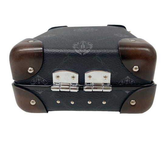 Berluti Shoulder Bag leather black Globetrotter Signature mens Used Authentic