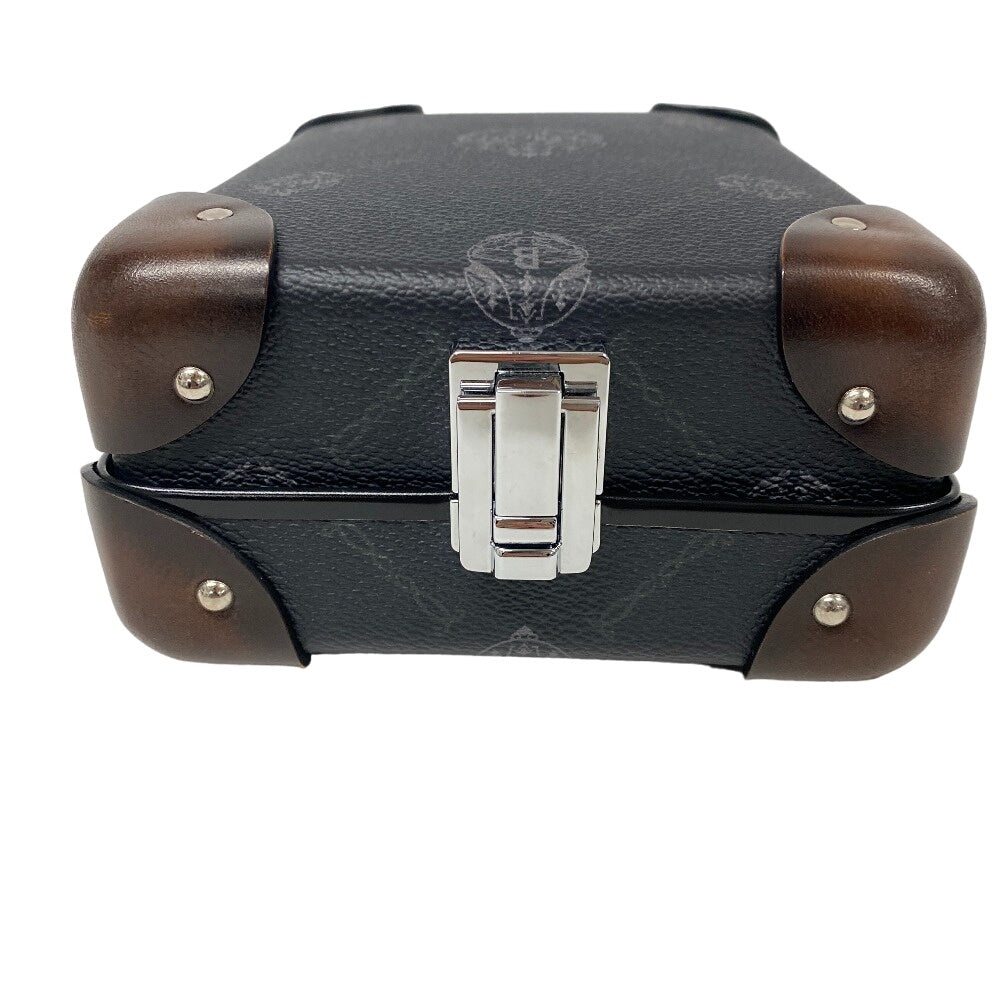 Berluti Shoulder Bag leather black Globetrotter Signature mens Used Authentic