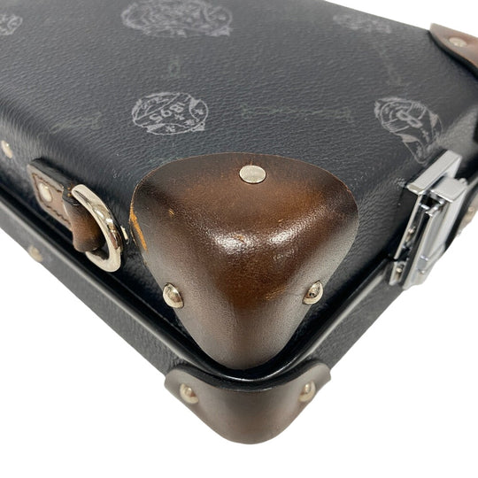 Berluti Shoulder Bag leather black Globetrotter Signature mens Used Authentic