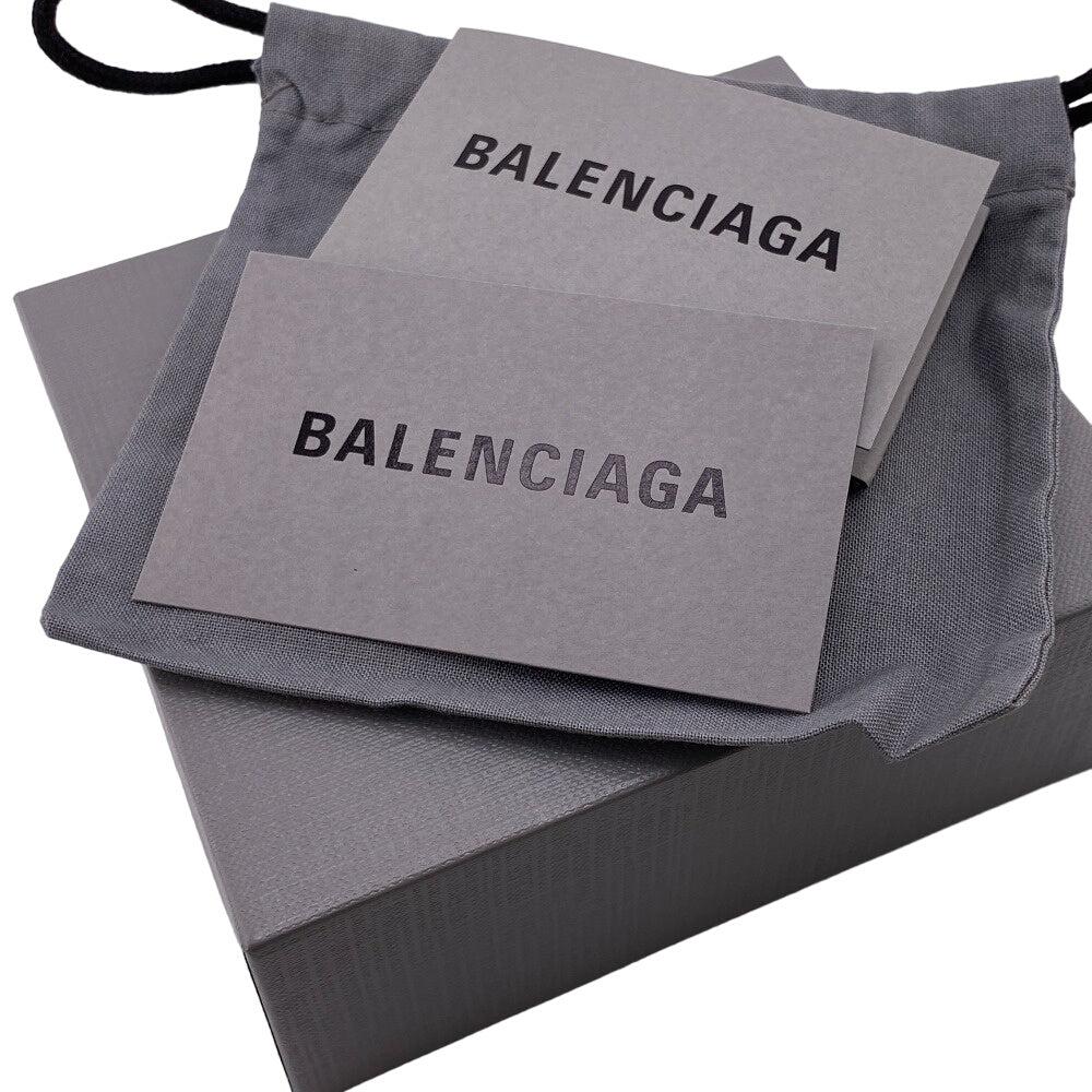 BALENCIAGA Tri-fold wallet 593813 leather black Every day Women(unisex) Used Authentic