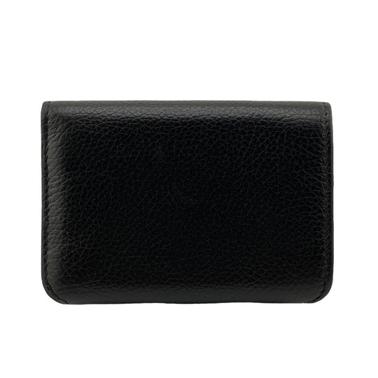 BALENCIAGA Tri-fold wallet 593813 leather black Every day Women(unisex) Used Authentic