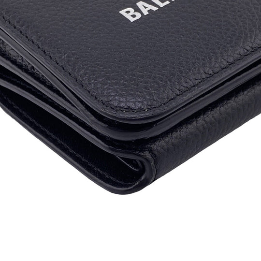 BALENCIAGA Tri-fold wallet 593813 leather black Every day Women(unisex) Used Authentic