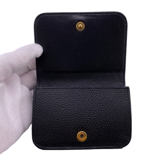 BALENCIAGA Tri-fold wallet 593813 leather black Every day Women(unisex) Used Authentic