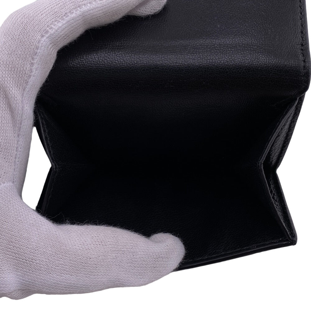 BALENCIAGA Tri-fold wallet 593813 leather black Every day Women(unisex) Used Authentic