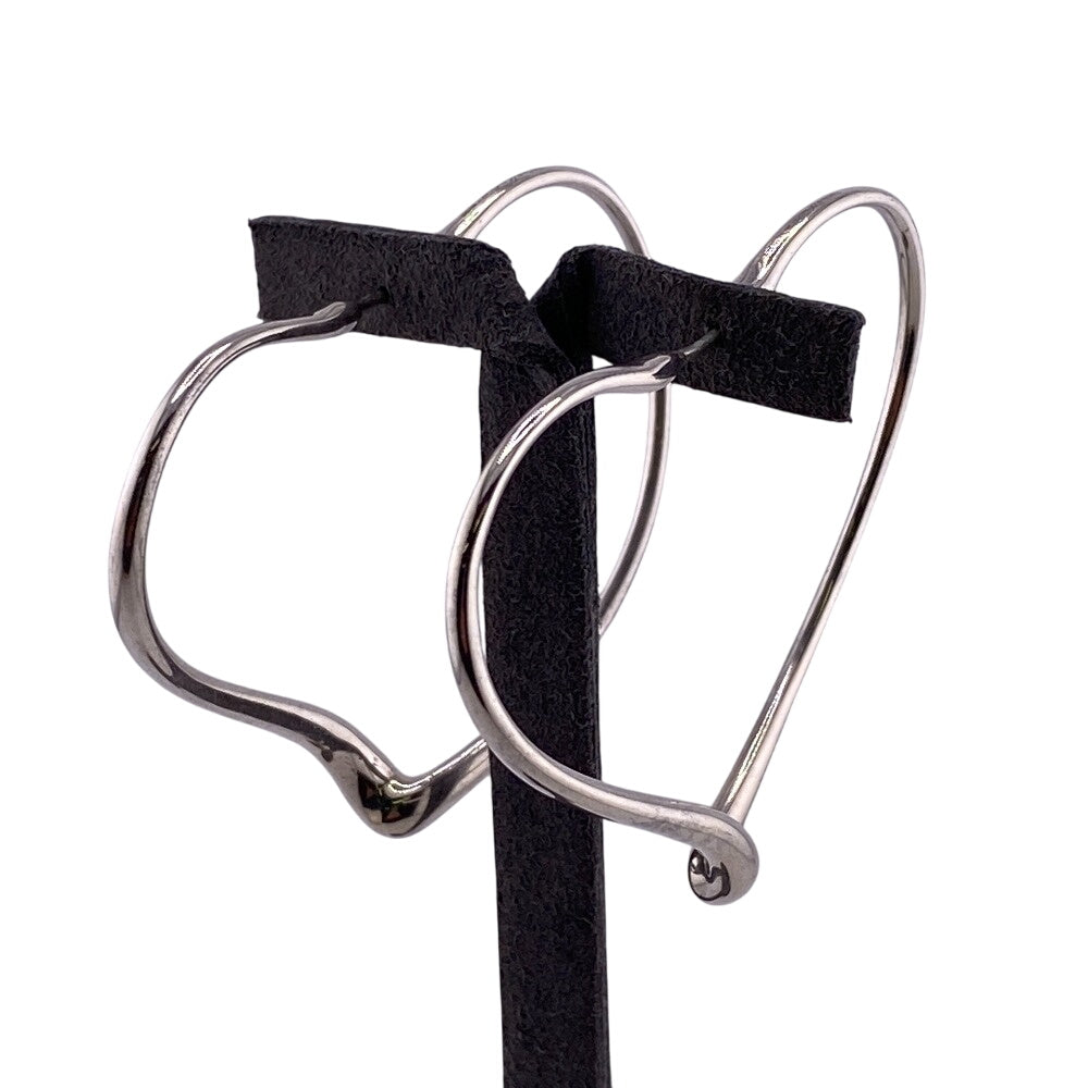 TIFFANY&Co. Pierce Silver925 Silver Open heart hoop Women Used Authentic