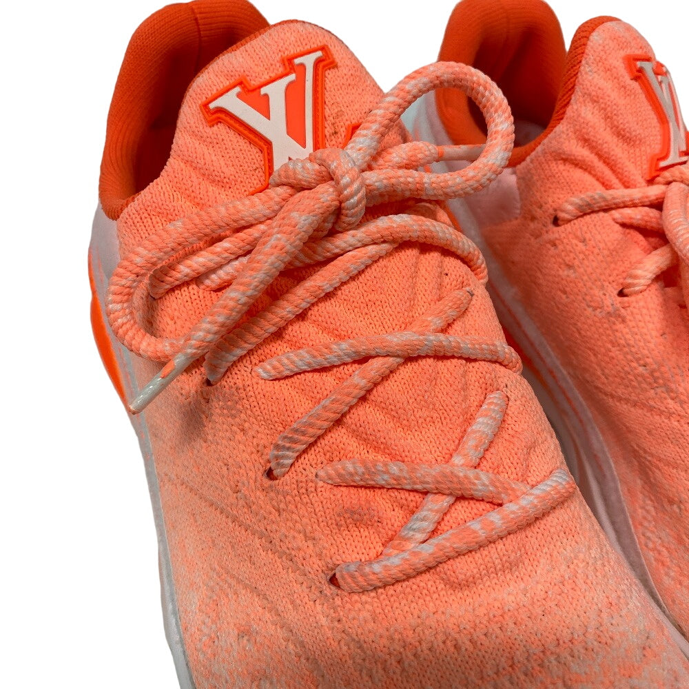 LOUIS VUITTON sneakers fabric Orange 6 LV logo VNR line mens 6 Used Authentic
